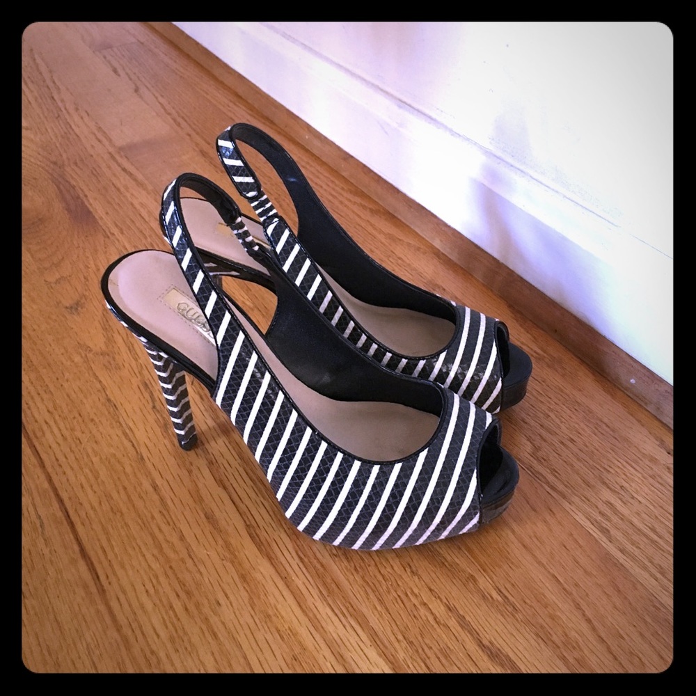 Sling back high heels